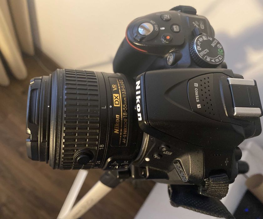 Aparat foto DSLR Nikon D5300, Obiectiv AF-P 18-55mm + AF-P 55-200mm