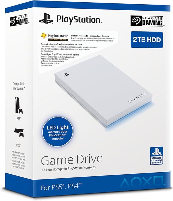 HDD Extern Seagate Game Drive 2TB PS5 / PS4  Licențiat Oficial, Sigila