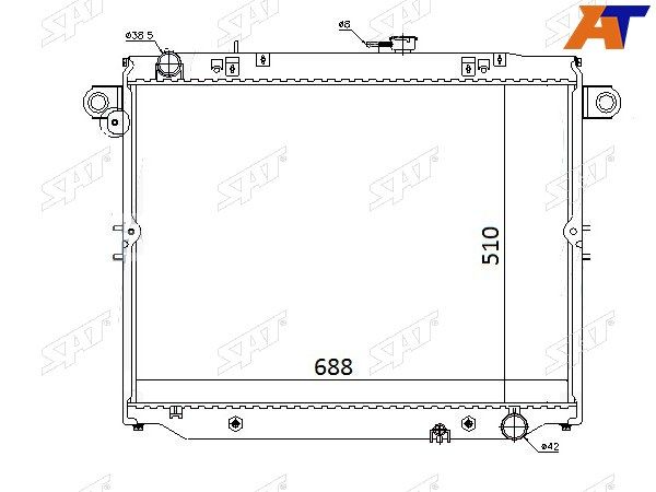 Радиатор двигателя Toyota Land cruiser