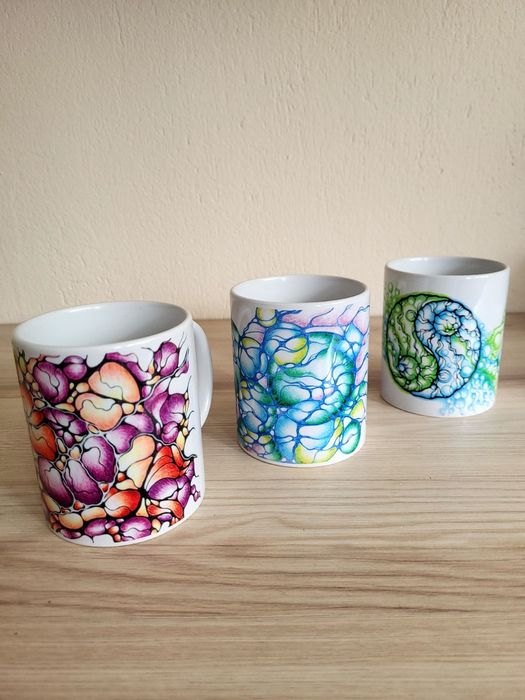 Чаша керамична кафе чай арт дизайн късмет позитивна енергия подарък