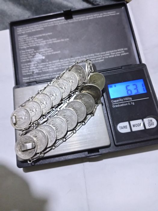 Brățară argint mexicană Antichitate