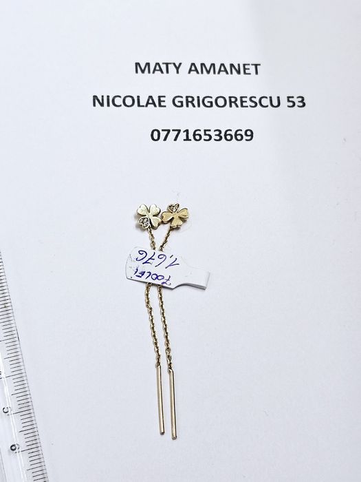 Maty Amanet cercei din aur 14 k 1.67 g cod 185