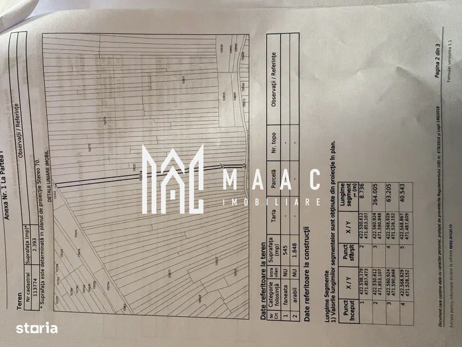 Teren extravilan 2393 mp | Gura Râului | acces, Carte Funciară