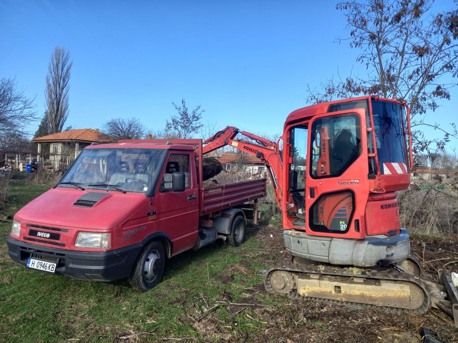 Услуги с багери и самосвали