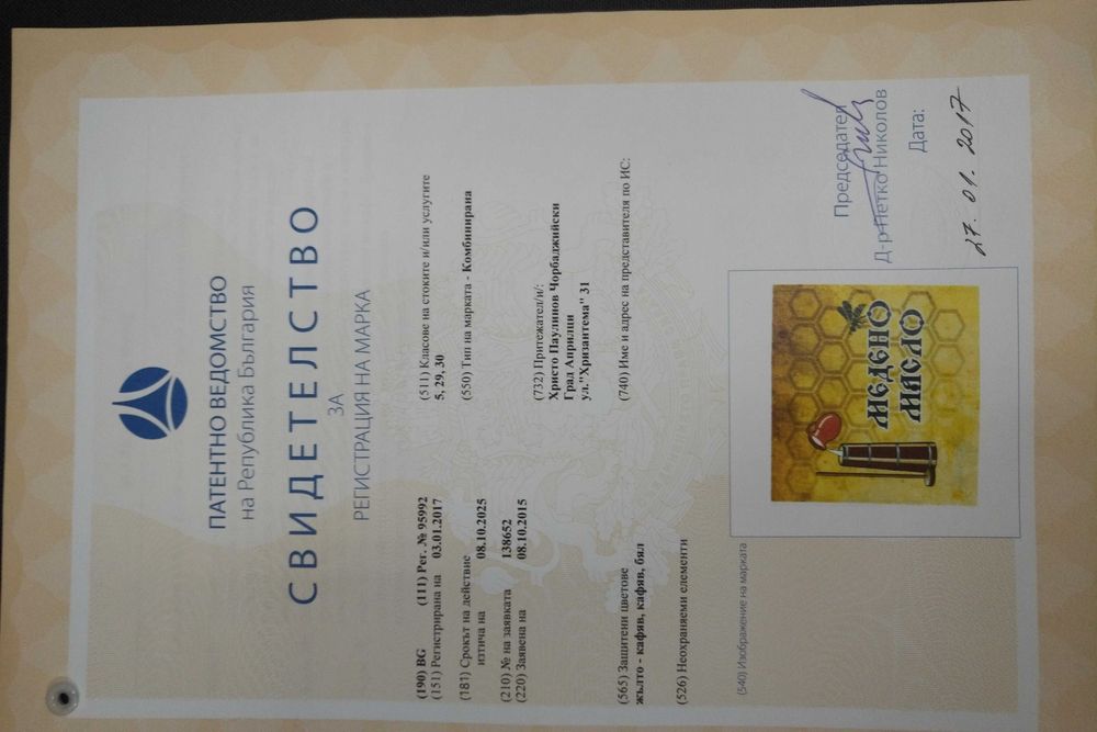 Бизнес проект - Медено масло