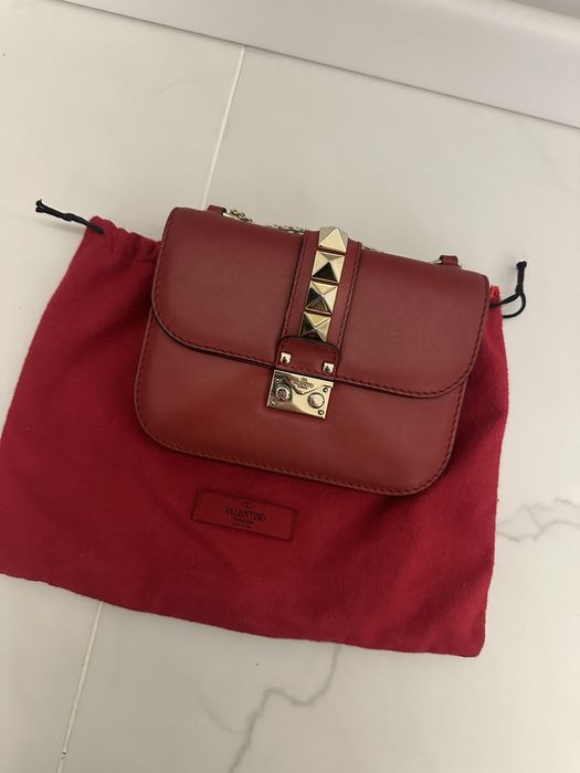 Valentino Glam Lock leather crossbody bag