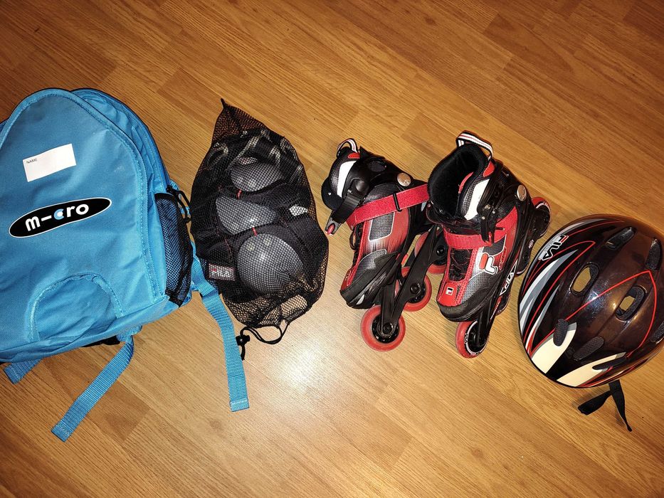 Set complet Role Fila J-One S 28-32 + Cască + Protecții + Rucsac Micro