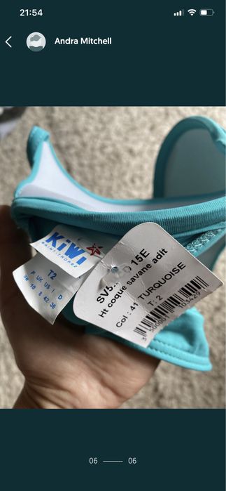 Sutiene costum baie nepurtate 38 kiwi