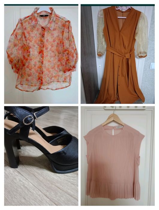 Шифон блузка туфли 38