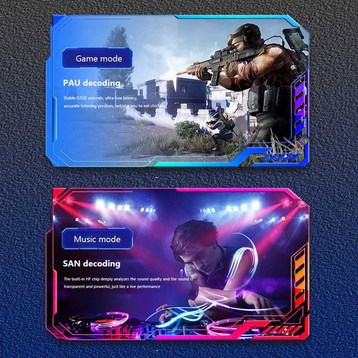 Безжични bluetooth геймърски слушалки KS06 TWS BT 5.0 Шумопотискане