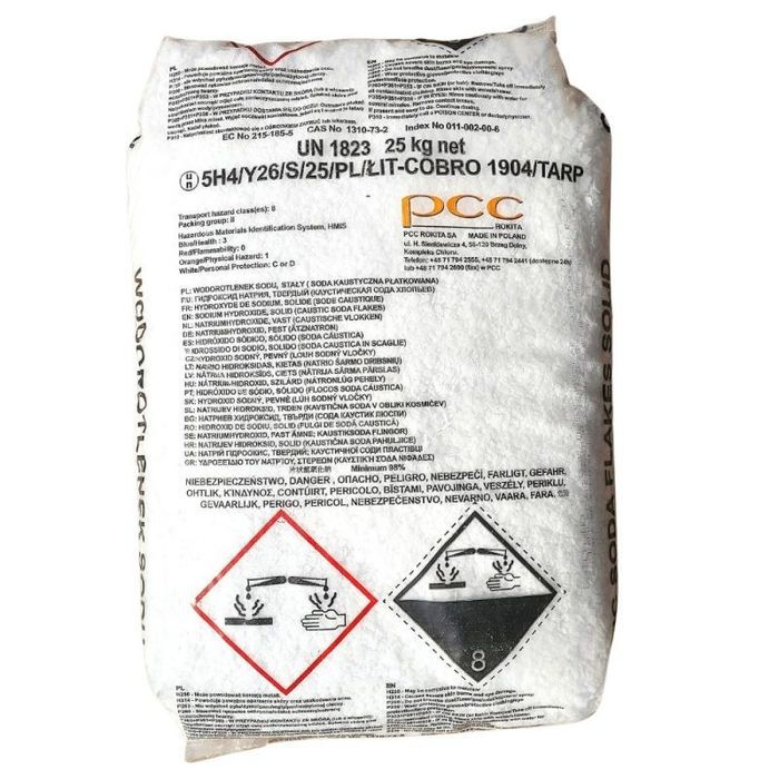 Soda Caustica Fulgi 25Kg, 98% concentratie