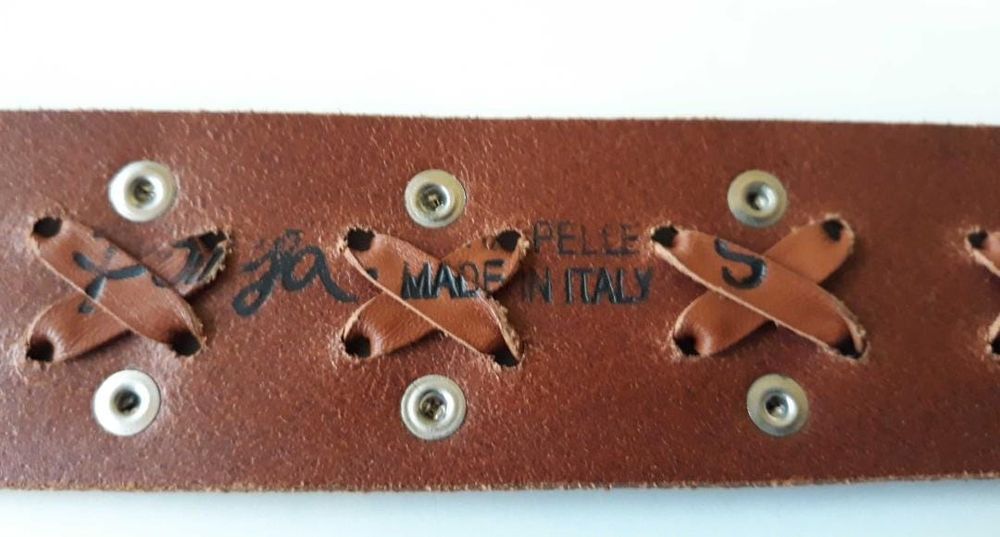 Curea piele naturala maro catarama lata