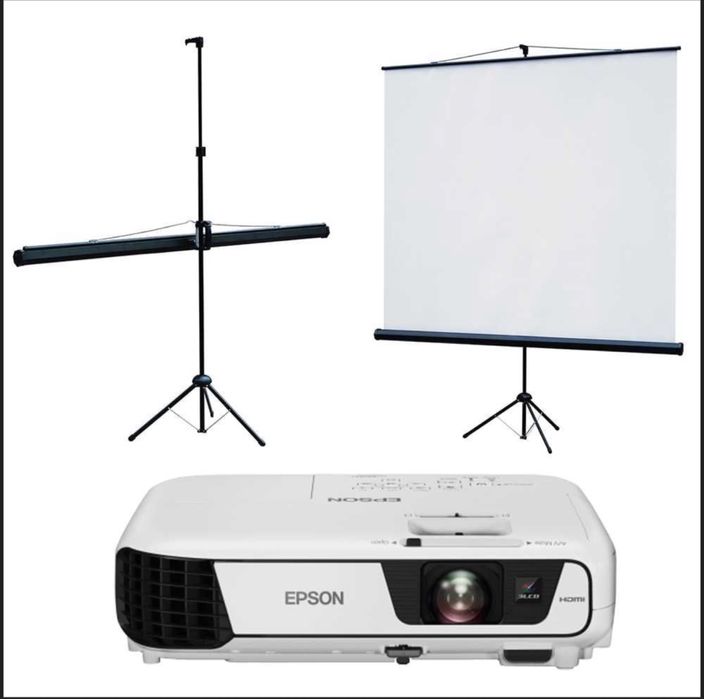 Прокат проектор экран, колонки и микрофоны