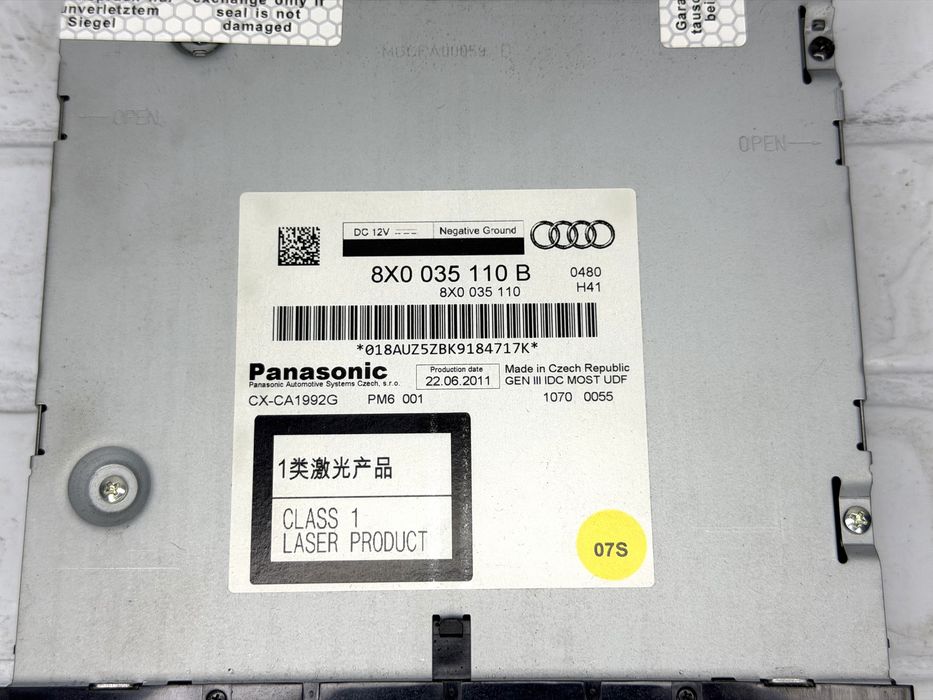 CD Чейнджър AUDI A6 A7 C7 4G 8X0035110B 8X0035110