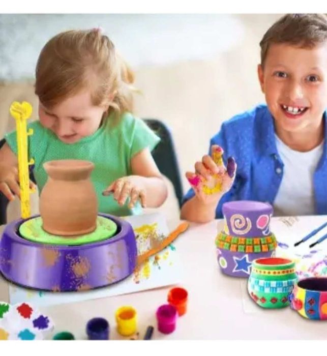 Детский гончарный набор с глиной для творчества для лепки