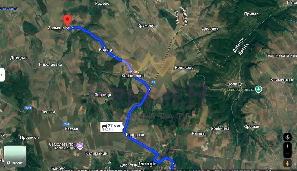 Продава се Парцел в с. Засмяно, Област Варна - 1500 кв.м за 17 €/кв.м - Снимка #1