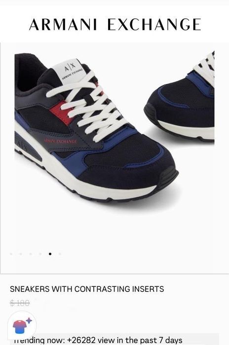 Оригинал Armani Exchange мужские кроссовки