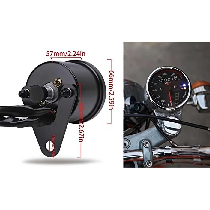 Универсален Километраж За Мотожиклет, До 180 км/ч, Дигитален Екран