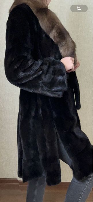 Норковая шуба с соболем