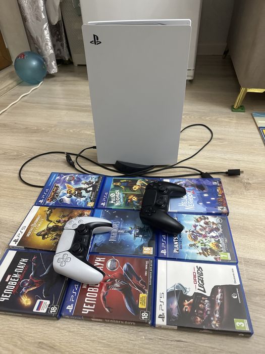 Ps 5 в идеальном состоянии полный комплект с играми