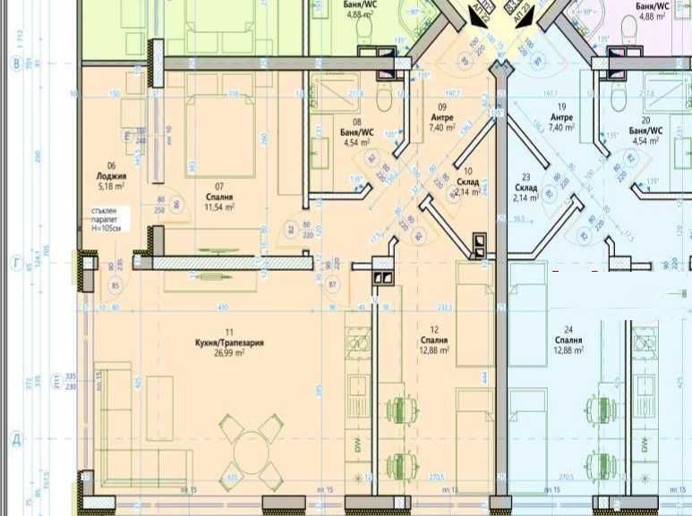 Тристаен апартамент в нова сграда в к.к. Чайка
