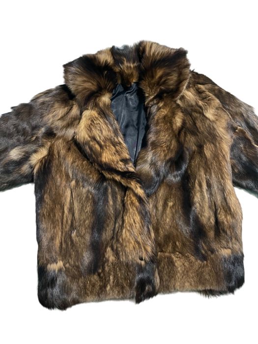 Дамско палто естествен косъм M/L