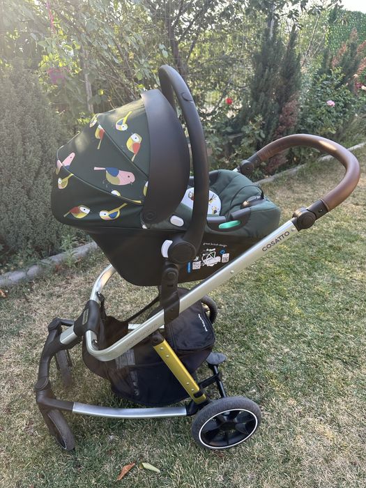 Cosatto Бебешка количка Giggle Trail 3в1 Birdland с чанта и чувал