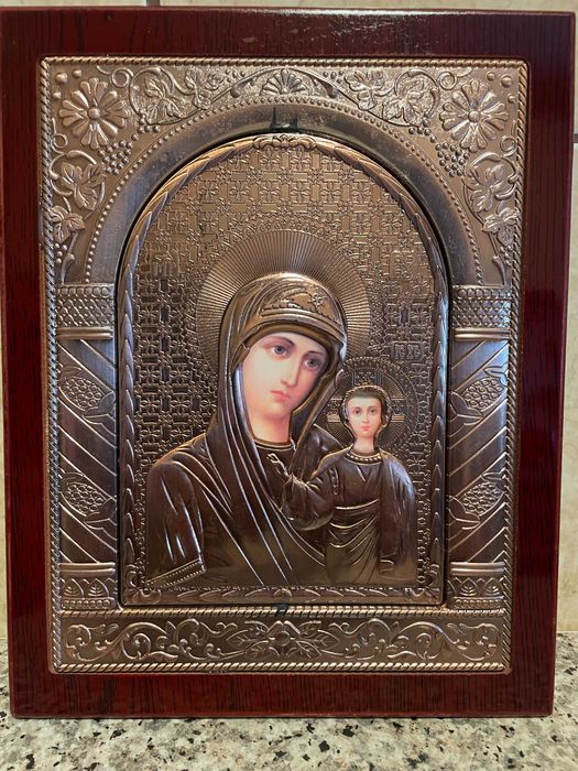 icoana veche deosebita icoana maica domnului dim 24x27 icoana veche