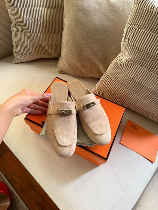 Papuci hermes piele naturala dama
