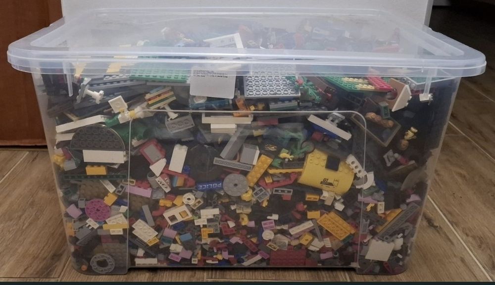 Cutie LEGO 13.5 KG - Lot masiv piese originale + 53 Manuale