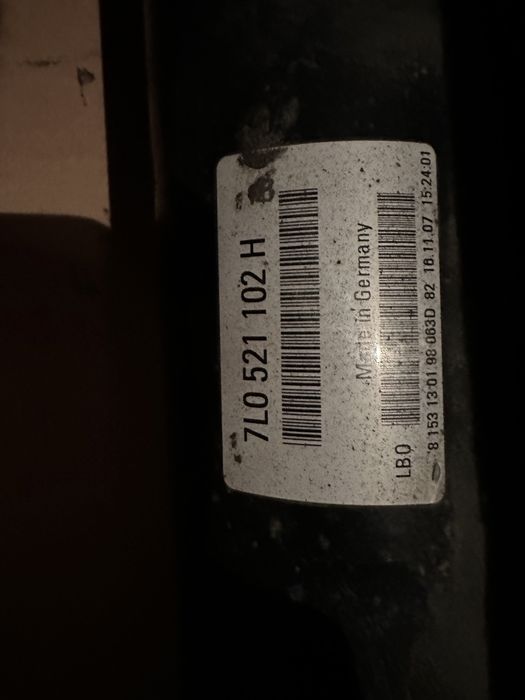 Кардан VW Touareg 3.0 tdi 2008 г