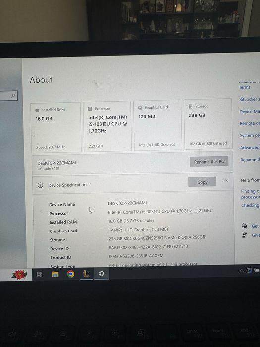 Лаптоп Dell Latitude 7410