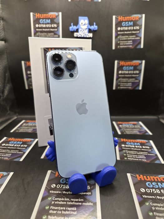 iPhone 13 Pro Max / Sierra Blue / 128GB / 100 % / Garantie / Rate