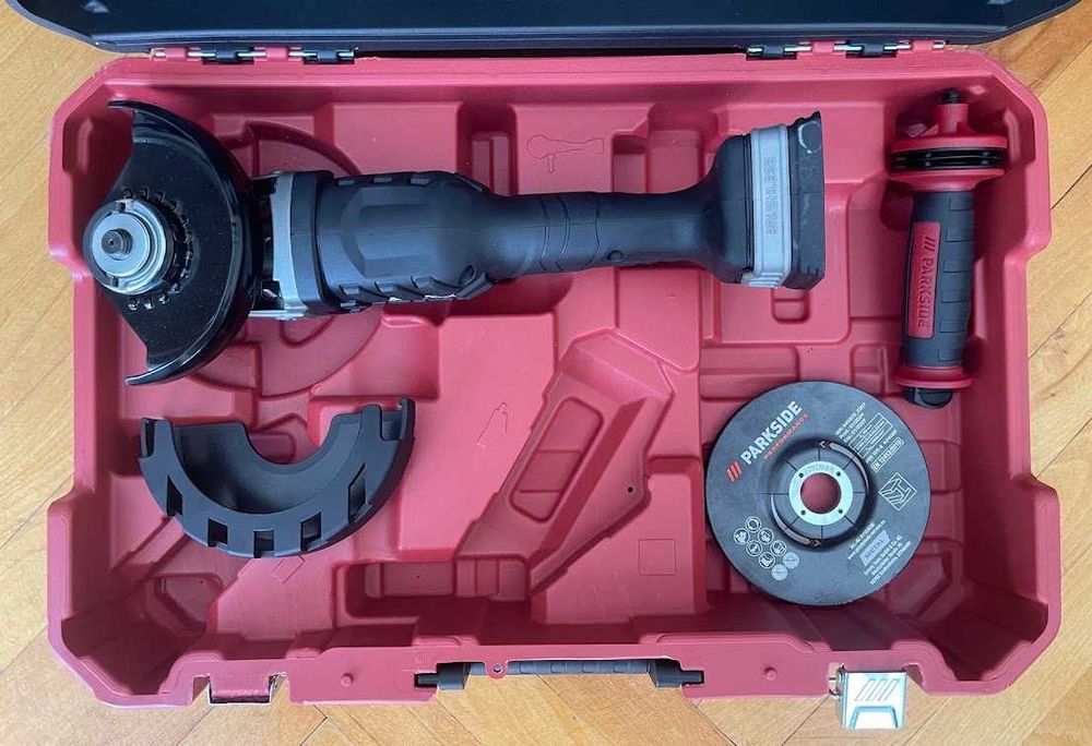 Акумулаторни ъглошлайфи Parkside 20V Зелен и Черен Perfomance Ф125мм