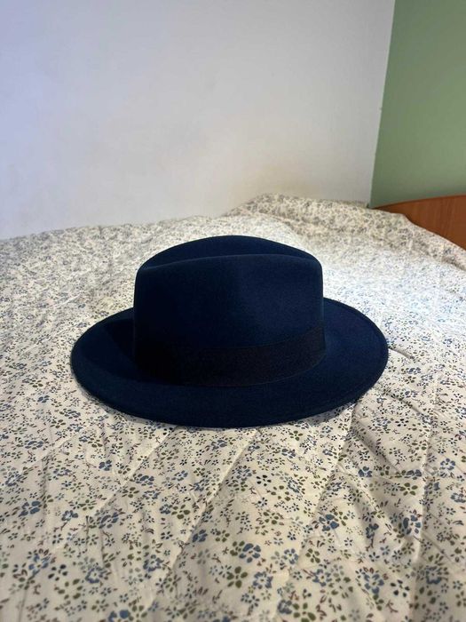 Pălărie Fedora Bleumarin 100% Lana – Stil Elegant Clasic