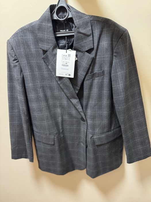 Пиджак в клетку Pull&Bear