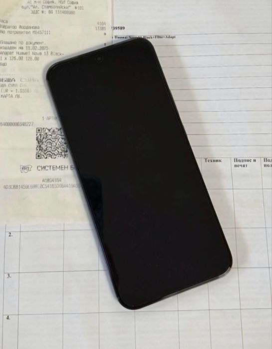 КАТО НОВ 256GB Huawei Nova 13 Гаранция от A1 до 2027г. Black | Черен