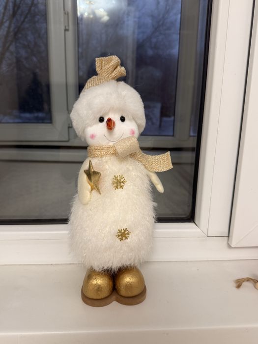 Снеговик , сани декор