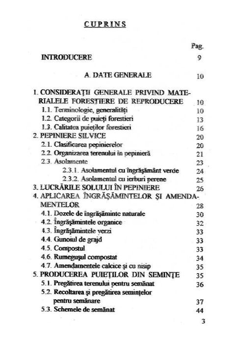 PEPINIERE - Metode şi Procedee - Recomandări Tehnice