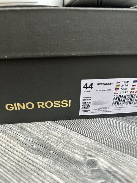 Бели кожени кецове Gino Rossi