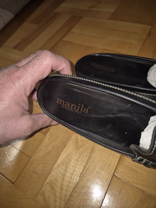 Saboți Premium Manila, Full Leather, Stil Moccasin - 41