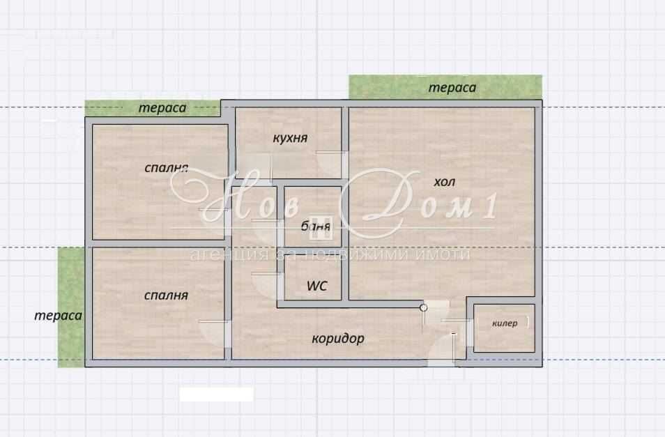 имот на среден етаж , без отстъпи и крайни стени в „сърцето“ на Чайка