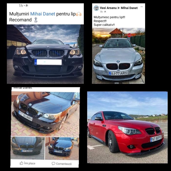 Lip prelungire buza față din fibra de sticla bmw e60 e61