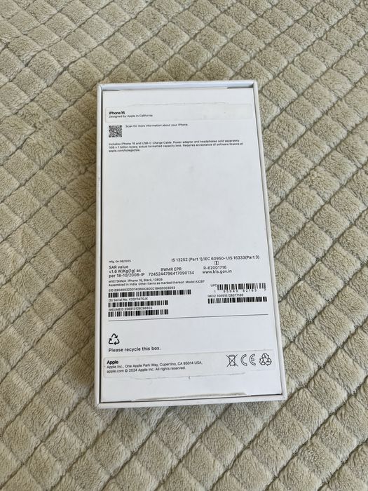 Iphone 16 128гб емкость 98%