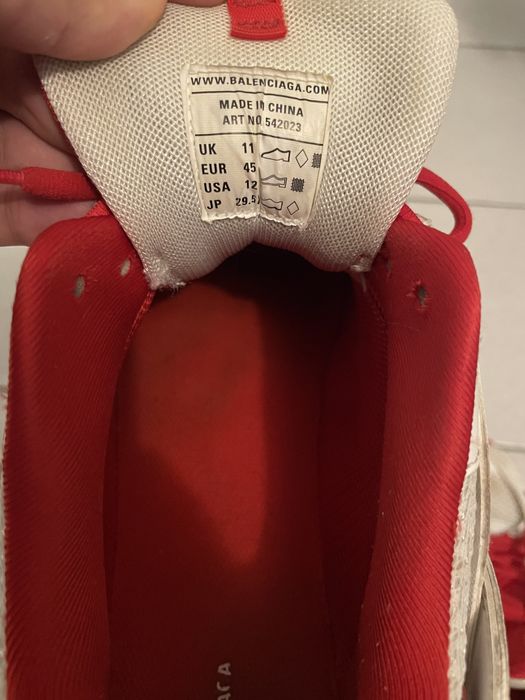 Balenciaga track white/red оригинални