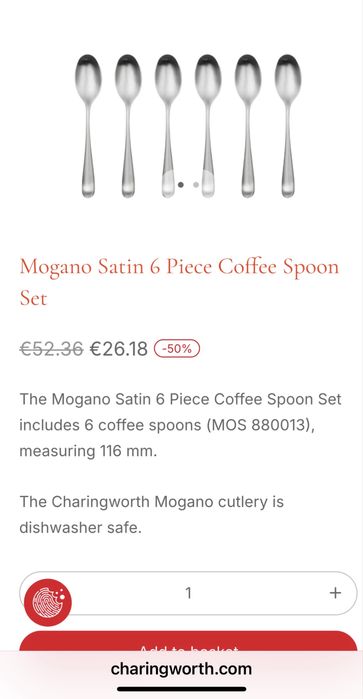 Комплект лъжички Mogano Satin Charingworth