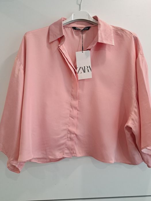 ZARA нова кроп риза р-р М