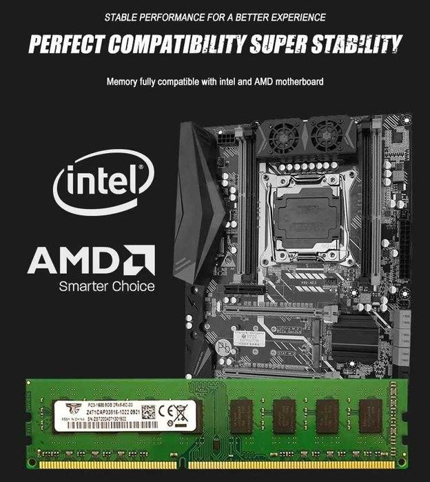 Desktop Oперативна Памет за Стационарен Компютър Настолен 8GB DDR3 RAM DDR4 8GB Пълна Съвместимост с Intel и AMD Процесори 288-pin 240-pin U-DIMM