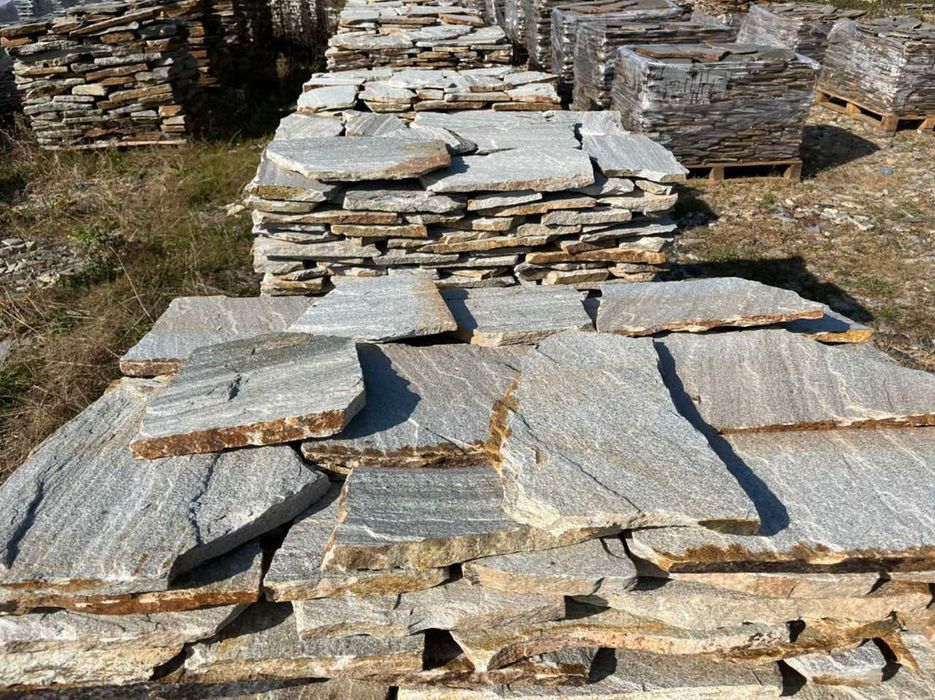 Бял гнайс естествен камък