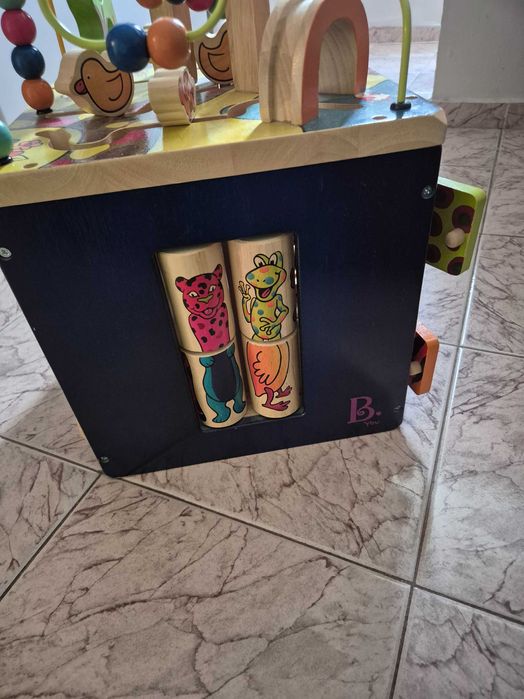 Детски дървен куб и баланс колело